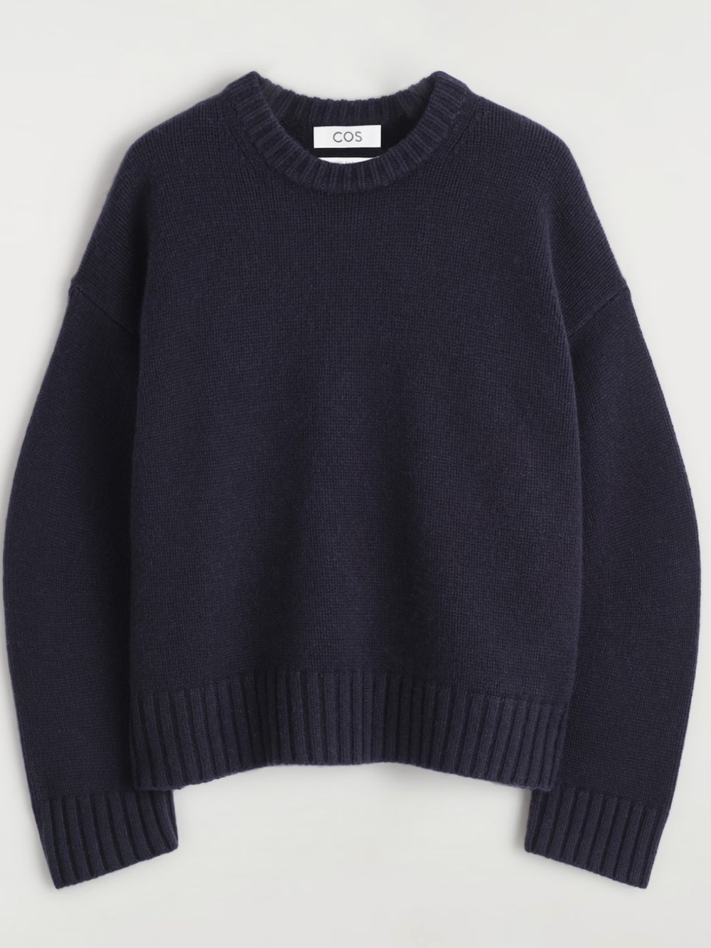 COS CHUNKY PURE CASHMERE CREW-NECK SWEATER
